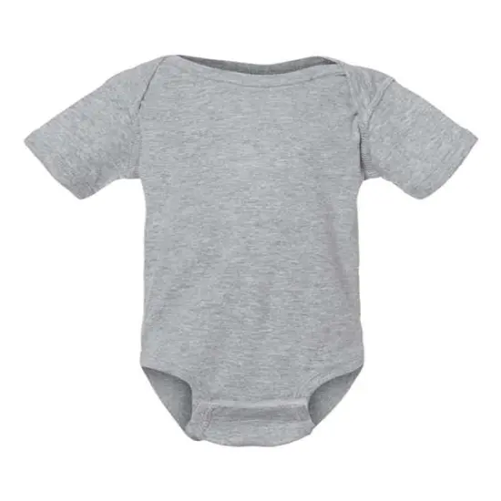 Rabbit Skins&reg; Infant Baby Rib Short Sleeve Bodysuit Heather {1}