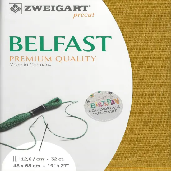 Precut Zweigart Belfast 32 count Curry {1}