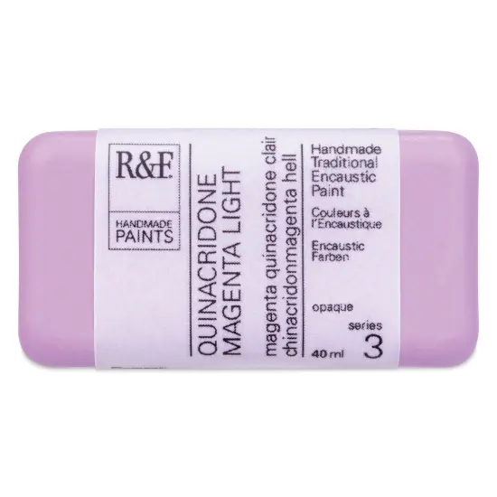 R&F Encaustic Paint Block - Quinacridone Magenta Light, 40 ml block {1}