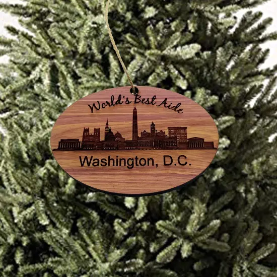 worlds Best Aide Washington DC- Cedar Ornament {3}