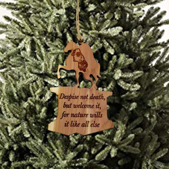 Despite not Death Marcus Aurelius CEDAR Ornament {2}