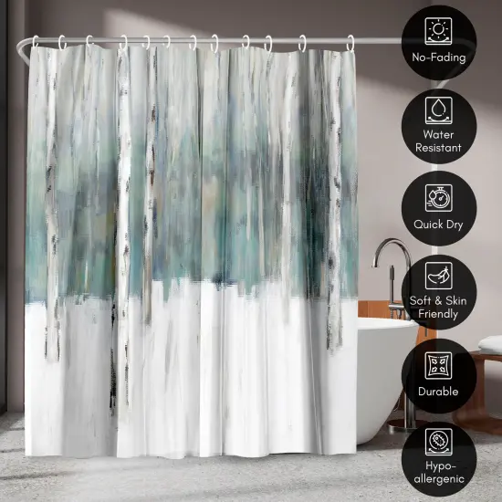 Americanflat 71" x 74" Shower Curtain, Winters Trail II by PI Creative Art {4}