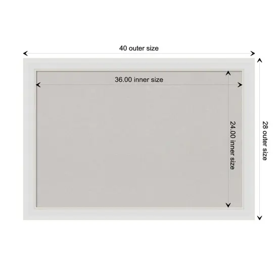 Flair Framed Corkboard, Grey Cork Flair Soft White {3}