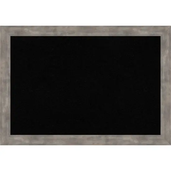 Marred Wood Framed Corkboard, Black Cork Marred Pewter {1}