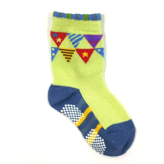 Wrapables Peek A Boo Animal Non-Skid Toddler Socks Set of 3, Lion (L) {4}