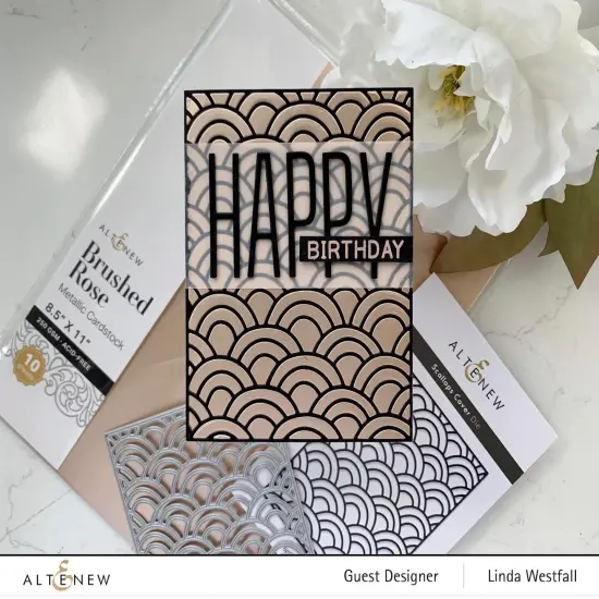 Brushed Rose Metallic Cardstock (10 sheets/set) {3}