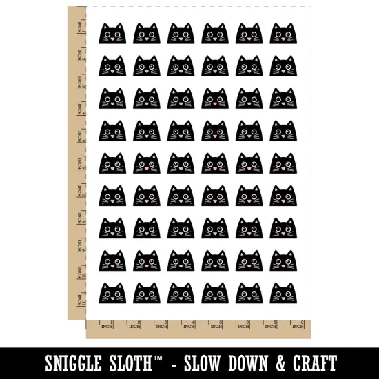 Peeking Black Cat Temporary Tattoo Water Resistant Fake Body Art Set Collection (1 Sheet) {2}