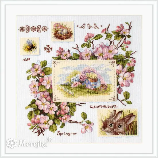 Spring Sampler K-120 Counted Cross-Stitch Kit {1}