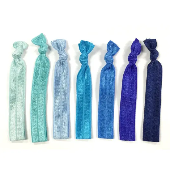 Wrapables Assorted Ribbon Hair Ties Ponytail Holders, Ice {1}