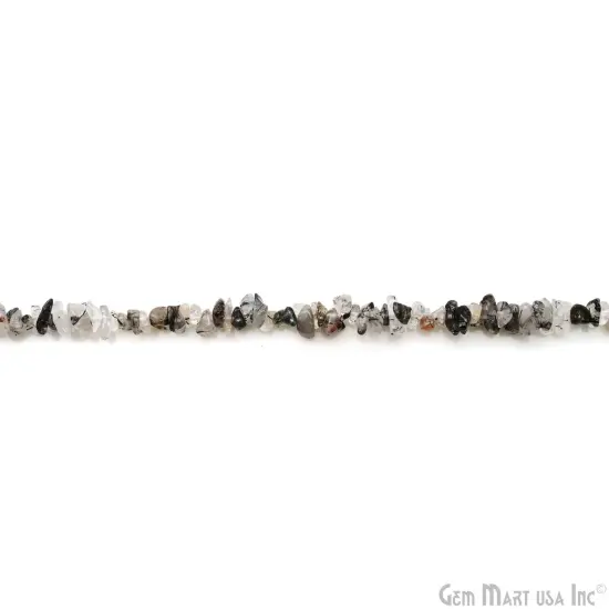 Rutilated Chip Beads, 34 Inch, Natural Chip Strands, Drilled Strung Nugget Beads, 3-7mm, Polished, GemMartUSA (CHRU-70001) {4}
