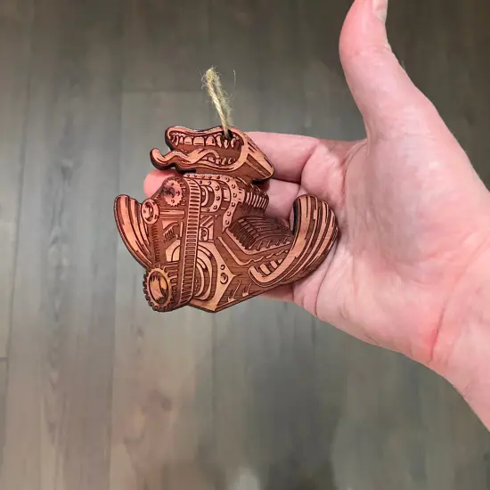 Hot Rod Engine - Cedar Ornament {4}