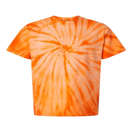 Spirited Cyclone Pinwheel Tie-Dyed Shirt - 200CY | 100% Cotton Tee | RADYAN&reg; Orange {1}