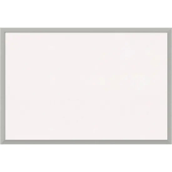 Silver Leaf Wood Framed Corkboard, White Cork {1}