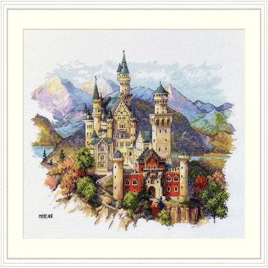 Neuschwanstein Castle K-201 Counted Cross-Stitch Kit {1}