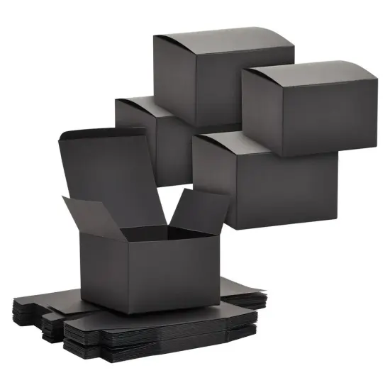 30-Pack Matte Black Gift Boxes with Lids for Special Events {1}