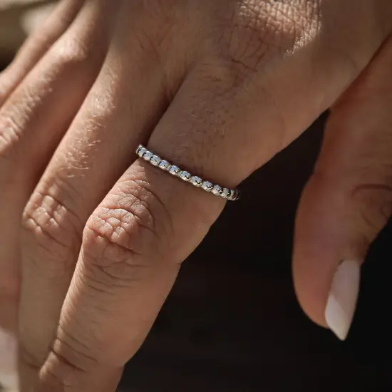 Stainless Steel PVD Coated Beaded Spacer Ring {5}