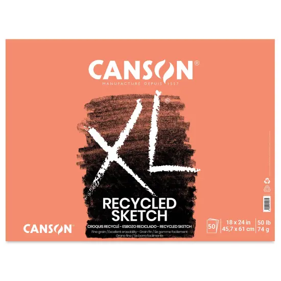 Canson Recycled Sketch Pad - 18" x 24", Fold-over, 50 Sheets {1}