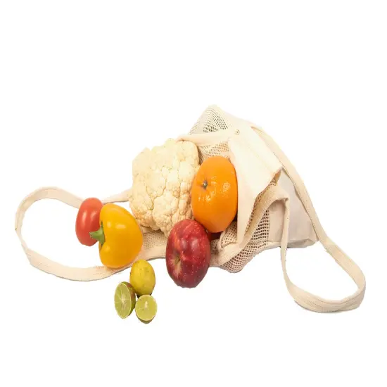 Mesh & Fabric Tote Bag {7}