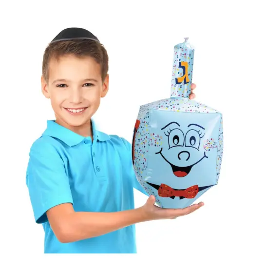 Rite Lite Jumbo Smiley Face Dreidel Hanukkah Inflatable - 24" - Blue and Red {4}