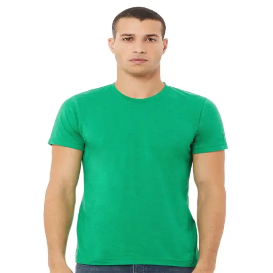 BELLA + CANVAS&reg; CVC Premium Crewneck Short Sleeve Jersey Tee Heather kelly {1}