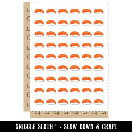 Salmon Sake Nigiri Sushi Sashimi Temporary Tattoo Water Resistant Fake Body Art Set Collection (1 Sheet) {3}
