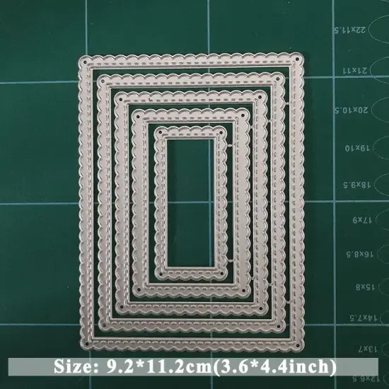 Metal Rectangle Frame Nesting 5 Piece Dies Set {1}