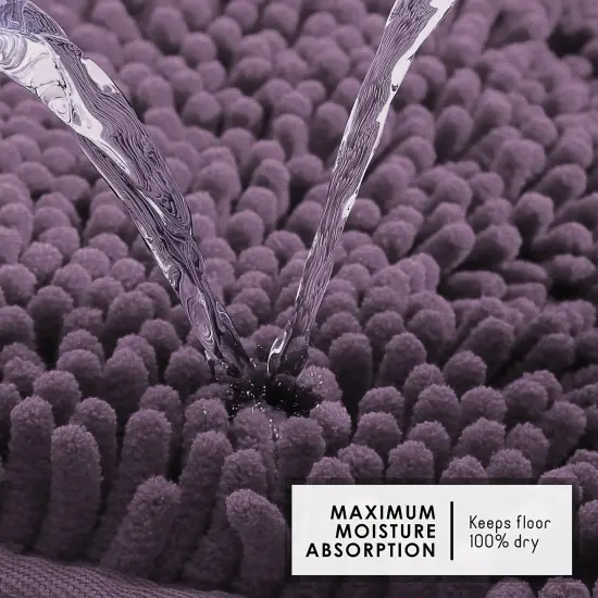 Hearth & Harbor Chenille Bath Mat Purple {5}