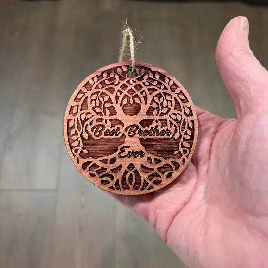 Best Brother Ever Celtic Tree of Life - Cedar Ornament {4}