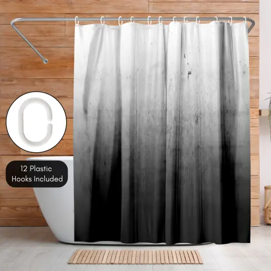 Black Ombre by Emanuela Carratoni Shower Curtain 71" x 74" {5}