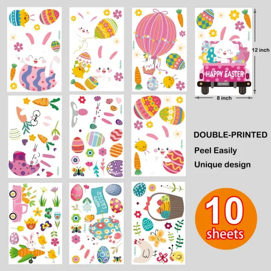 Easter Window Clings Decorations for Glass Window Stickers Decal {5}
