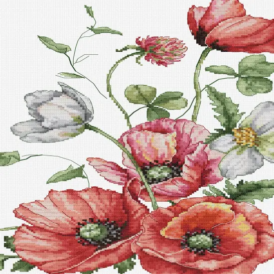 The Field Poppies B7020L Counted Cross-Stitch Kit {1}