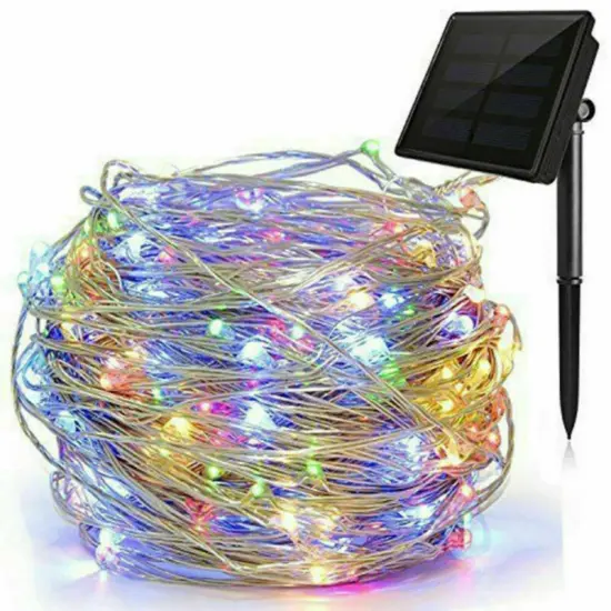 15ft 5m 50LED Waterproof Solar String Lights Multicolor {1}
