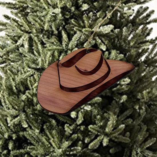 Cowboy Hat - Cedar Ornament {3}