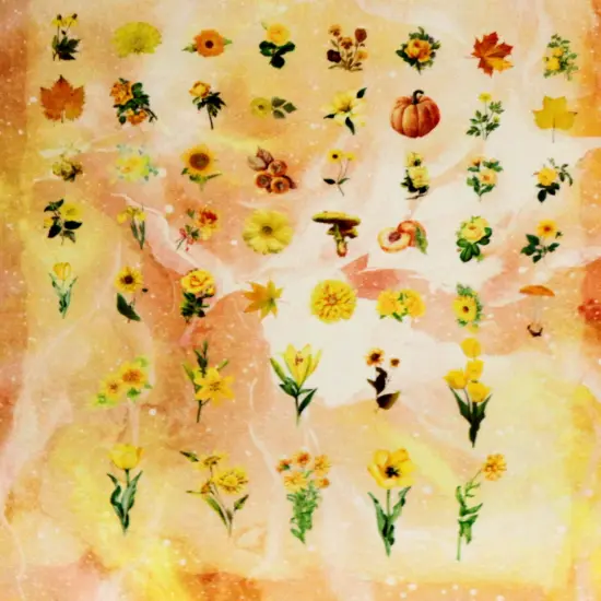 Time Blooms Clear Flower Stickers {2}