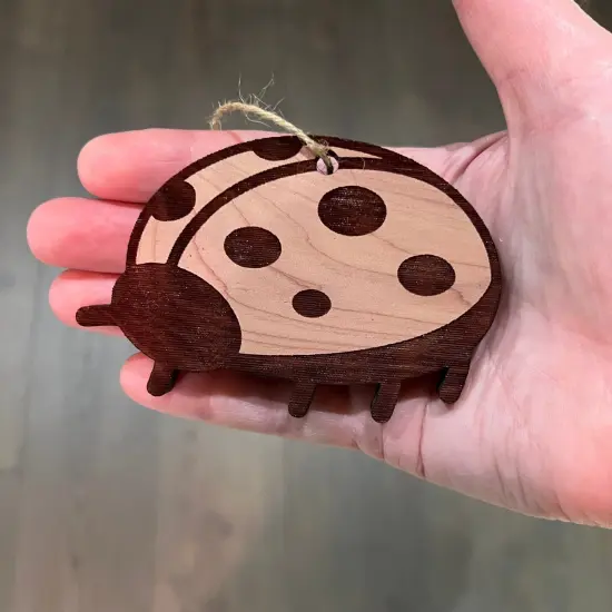Ladybug - Cedar Ornament {3}
