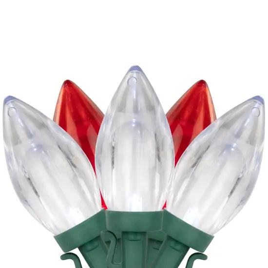 Northlight LED C9 Christmas Lights - Red and Pure White - 16' Green Wire - 25ct {1}