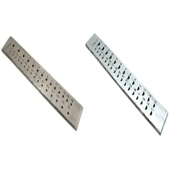 30 Square Hole & 30 Half Round Drawplates Wire Shaping Tools Kit 2 Pcs {2}