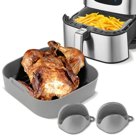 7Penn 6.5QT Air Fryer Accessories - Square Air Fryer Silicone Liner with Gloves {1}