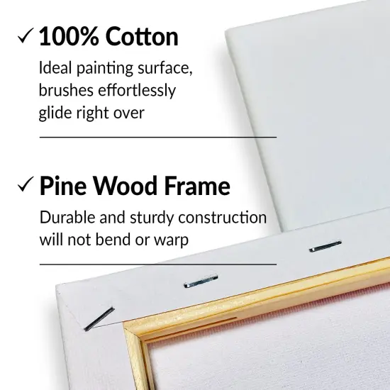 10 Pack Stretched Canvases for Painting Blank Paint Canvases for Painting Supplies Painting Canvas Acrylic Paint, Oil Art Small Canvases for Painting Rectangle Art Canvases for Painting Bulk {6}