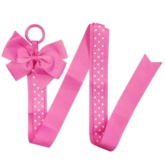 Wrapables Hair Clip and Hair Bow Holder, Hot Pink Polka Dots {4}