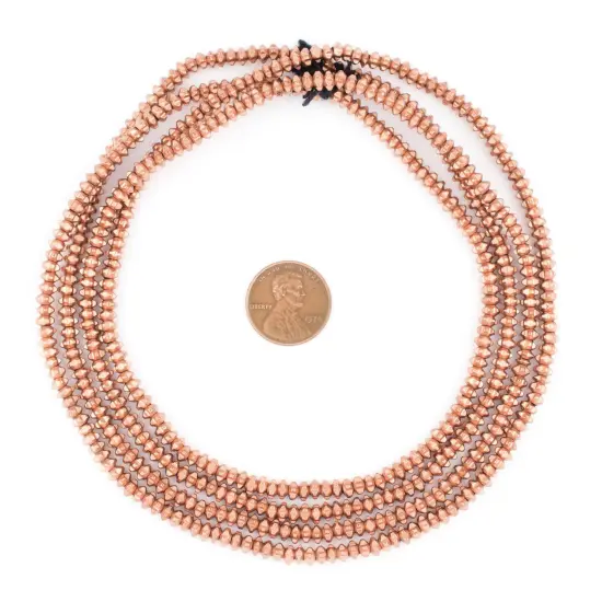 The Bead Chest Copper Flower Heishi Beads 4mm, Full Strand of Quality Metal Spacers for DIY Jewelry Design {2}