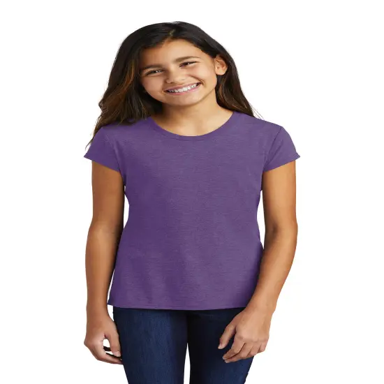 District&reg; Girls Perfect Tri Short Sleeve Crew Neck Tee Purple frost {1}