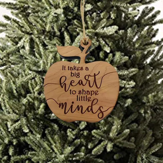 CEDAR It Takes a Big Heart to Shape Little Minds Ornament {2}