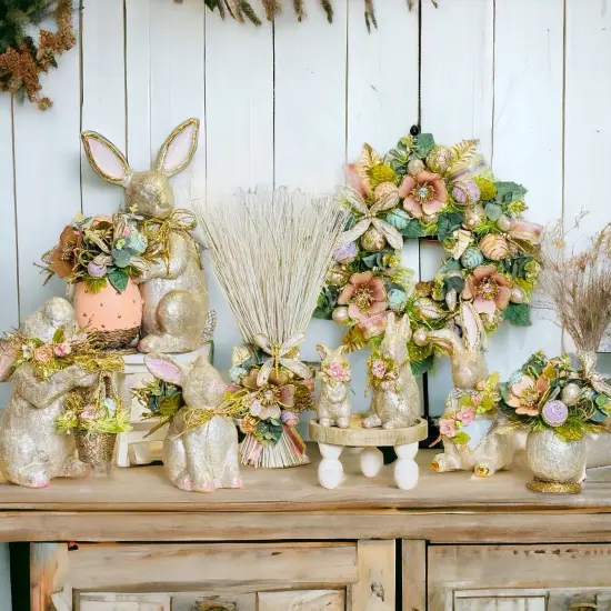 Easter Decorations - Marcarone Jweled Capiz Easter Bunny {6}