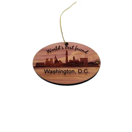 worlds Best Friend Washington DC - Cedar Ornament {2}