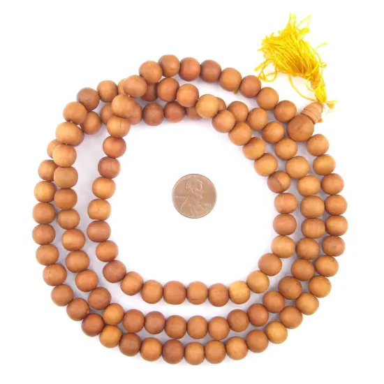 The Bead Chest 10mm Sandalwood Mala Beads: Fragrant Aromatic Wooden Meditation Beads for Yoga, Jewelry, Necklace, Chanting Genuine Nepal Product {2}