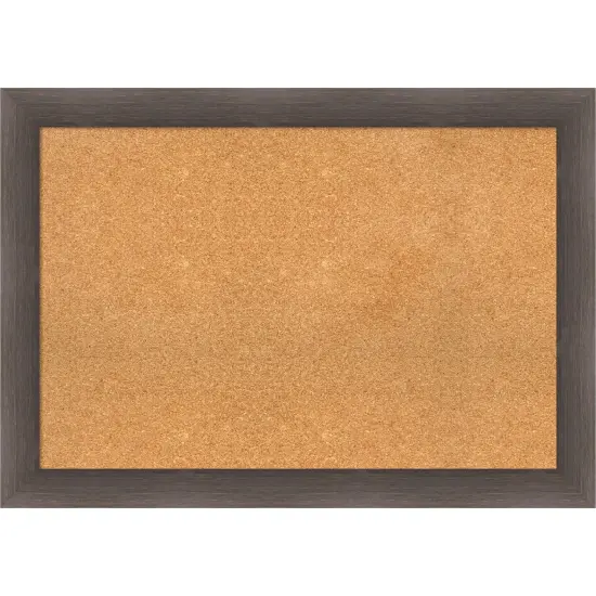 Hardwood Wood Framed Corkboard, Natural Cork Hardwood Chocolate {1}