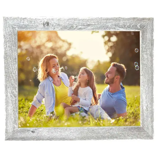 Rustic Farmhouse Standard Tabletop Reclaimed Wood Picture Frame White {4}