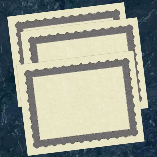 Great Papers! Parchment Certificates with Metallic Border, Silver Border, 8.5" x 11", Printer Compatible, 100 Count {2}