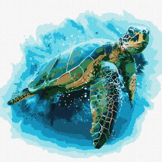 Painting by Numbers kit Blue turtle KHO4271 {2}